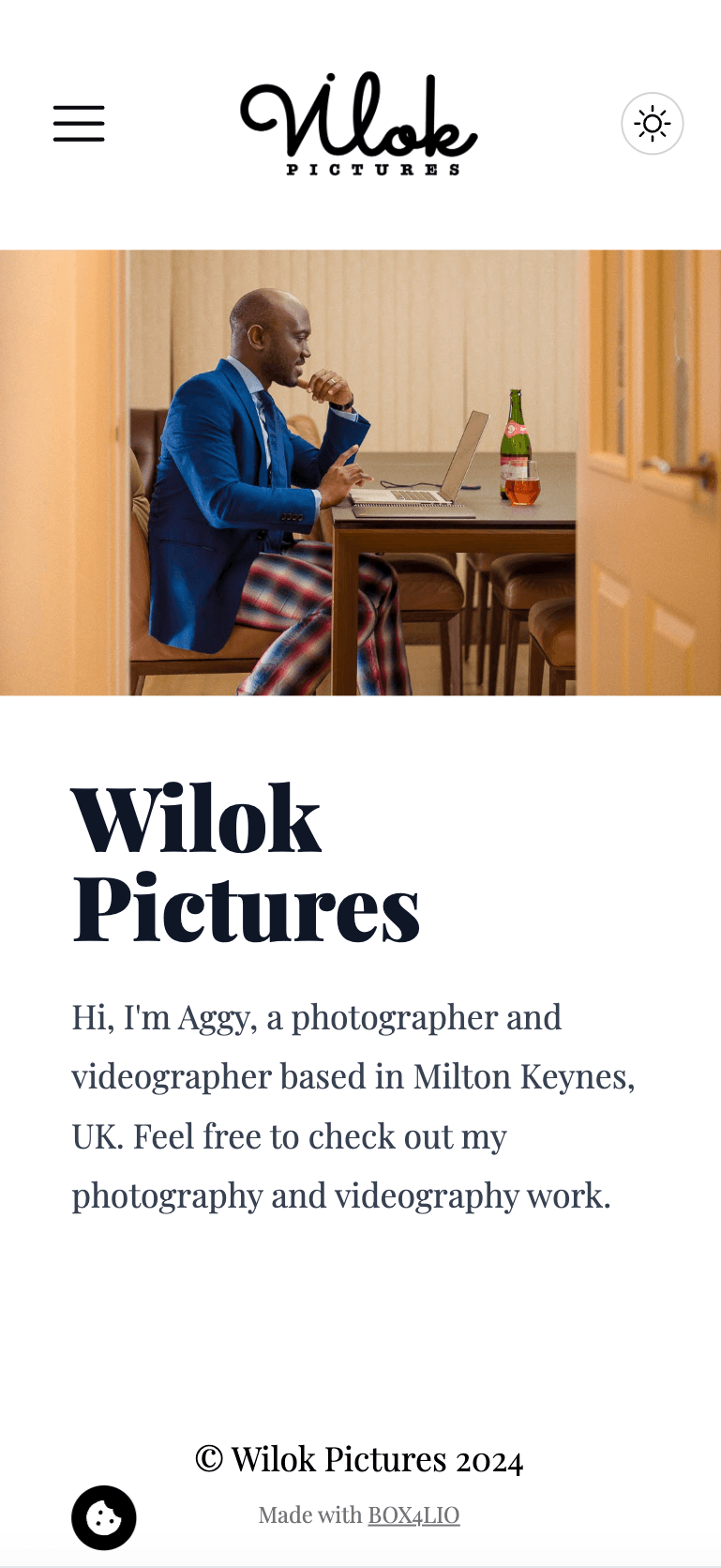 about page mobile screenshot