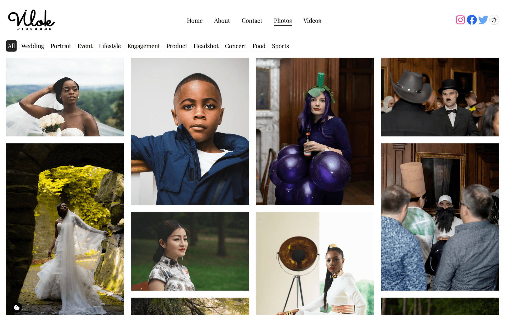 photos page screenshot